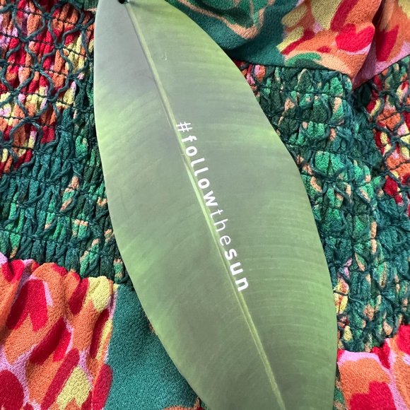 Farm Rio Pineapple Galore Smocked Waist Maxi Dress Small NWT - Picture 8 of 8